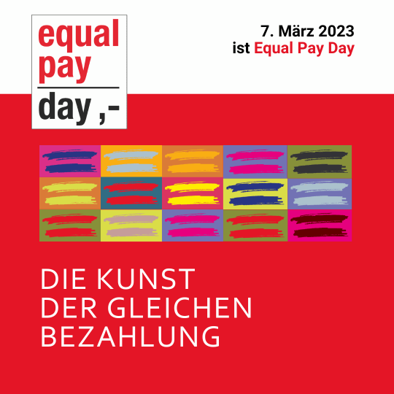 Motto des Equal Pay Day 2023: "Die Kunst der gleichen Bezahlung"